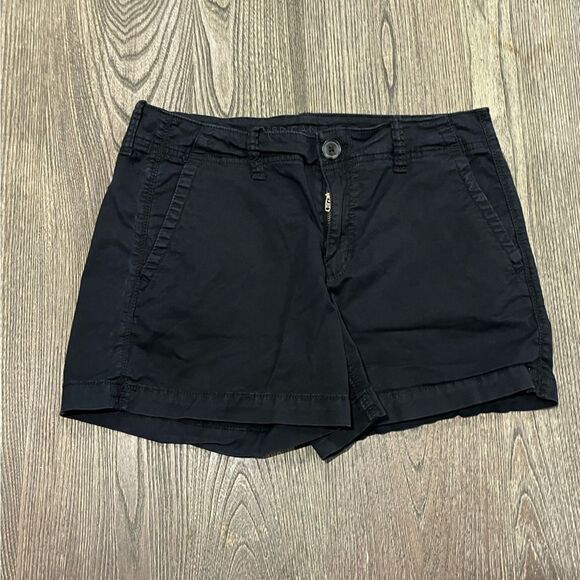 American Eagle Outfitters Pants - American Eagle Midi Shorts Mid-Rise Super Stretch Cotton Blend Black Size 8